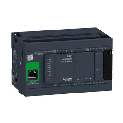 logic controller, Modicon M241, 24 IO, transistor, PNP, Ethernet