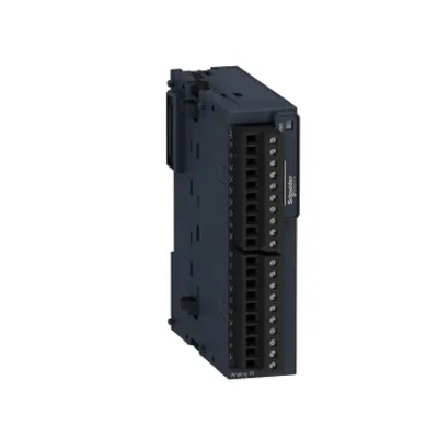 analog input module, Modicon TM3, 4 inputs, screw, 24V DC