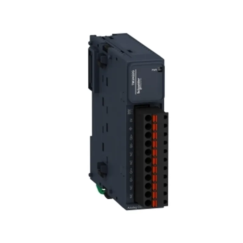 analog output module, Modicon TM3, 2 outputs, spring, 24V DC