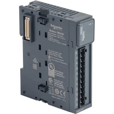 analog output module, Modicon TM3, 4 outputs, screw, 24V DC