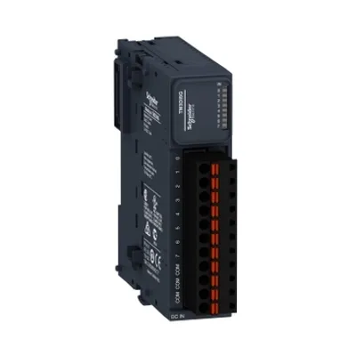 discrete input module, Modicon TM3, 8 inputs, spring, 24V DC