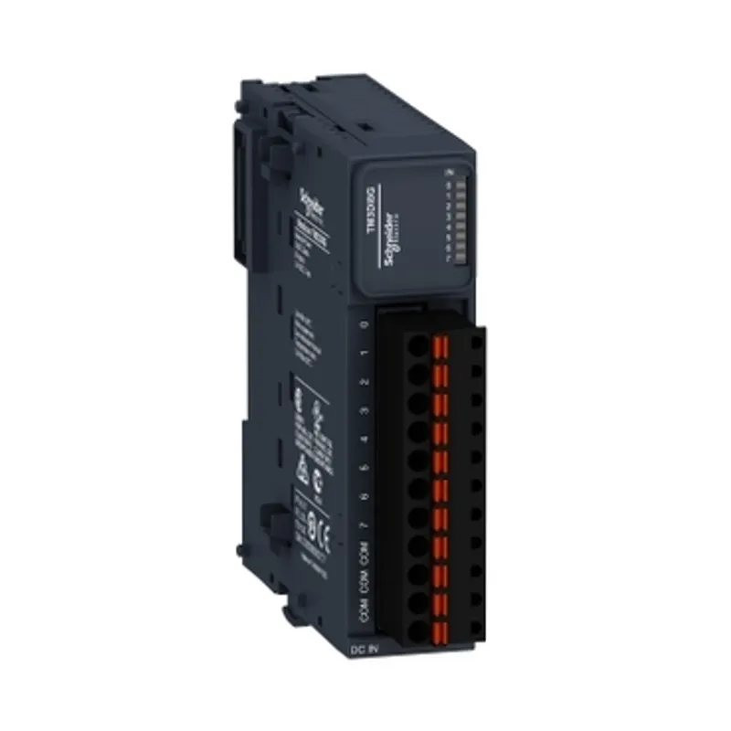 discrete input module, Modicon TM3, 8 inputs, spring, 24V DC