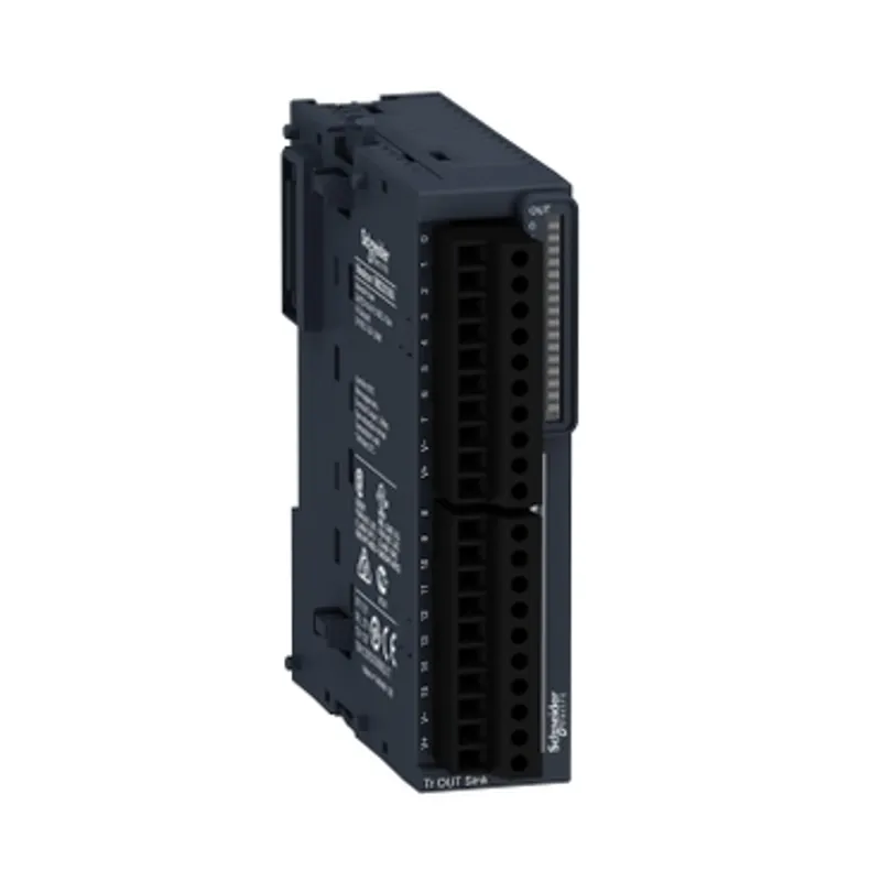 discrete output module, Modicon TM3, 16 outputs transistor NPN, screw
