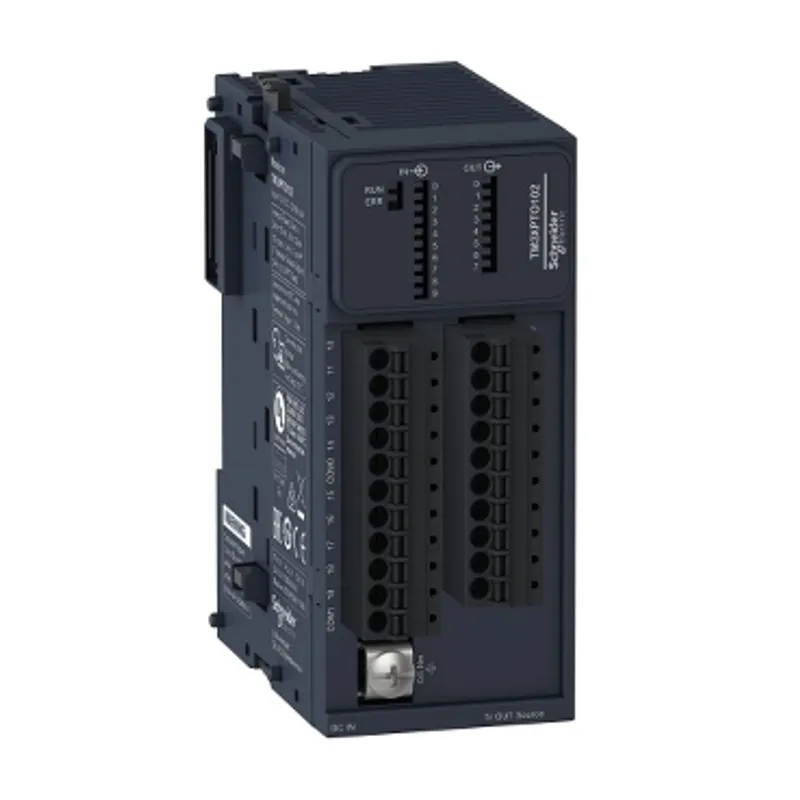 Module high speed counting, Modicon TM3, 2 channels HSC Event management, 10 inputs, 8 outputs (spring)