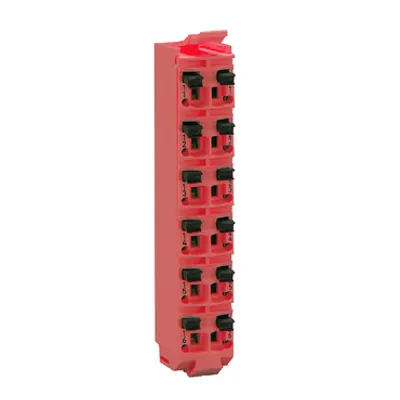 Modicon TM5, terminal block, 16 contacts, red, quantity 1