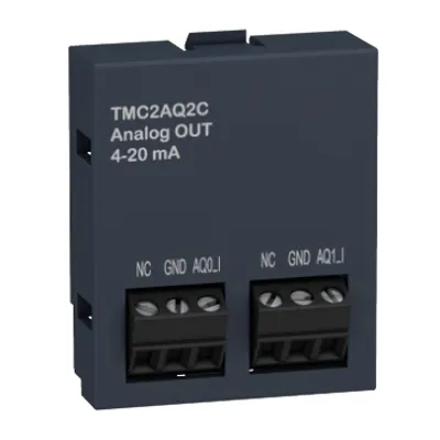 analogue output cartridge, Modicon M221, 2 analog current outputs, IO extension