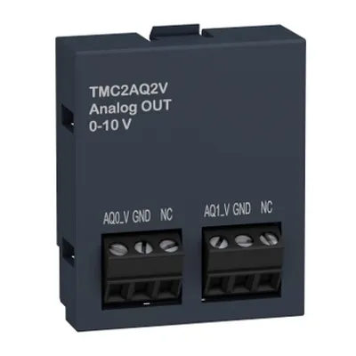analogue output cartridge, Modicon M221, 2 analog voltage outputs, IO extension
