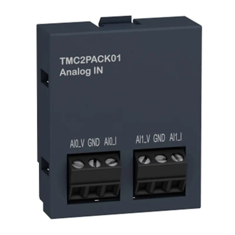 Analogue input cartridge, Modicon M221, packaging 2 analog inputs, I/O extension