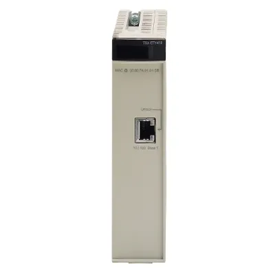 Refurbished EtherNet TCP/IP module, Modicon Premium, Modbus TCP, UNI-TELWAY, FactoryCast configurable, 530mA at 5VDC, 10Mbit/s