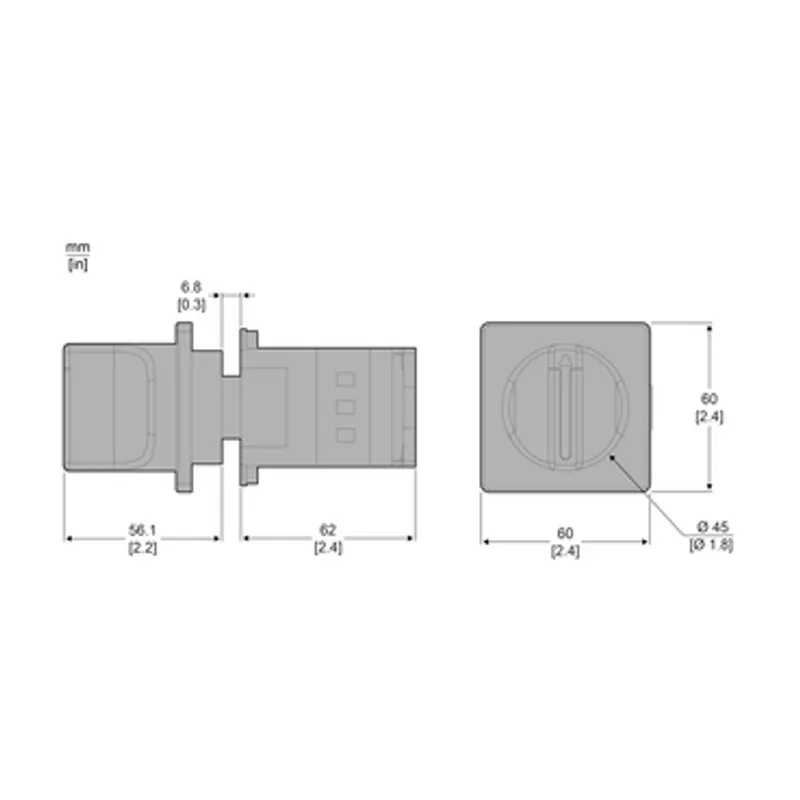 Switch-disconnectors,TeSys Control,for ON/OFF,20A(VN20),fixing by single hole Ø22.5mm,for mounting on door — photo 2 of 2