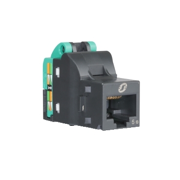 RJ45 network socket, Actassi, Unshielded, Cat 5e, DPM box x 96, dark grey — photo 1 of 3