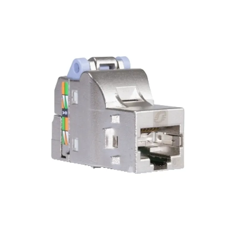 RJ45 network socket, Actassi, Shielded, Cat 6, DPM bag x 1, silver — photo 1 of 3