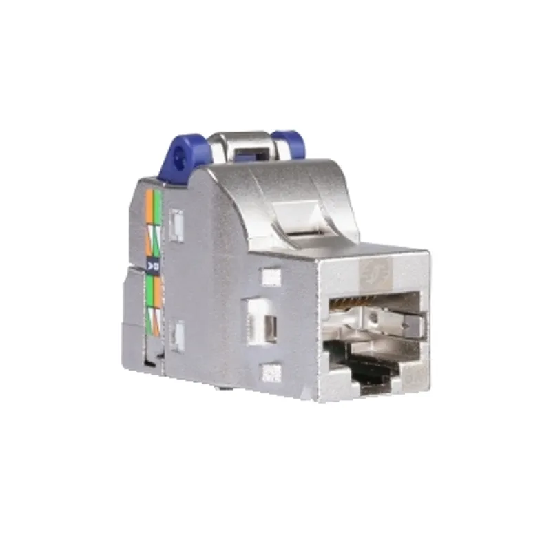 RJ45 network socket, Actassi, Shielded, Cat 6A, DPM bag x 1, silver — photo 1 of 3