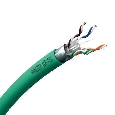 Copper LAN cable, Actassi, F/UTP, 2x4P, Cat6A, Euroclass D, 550MHz, LSZH, 500m