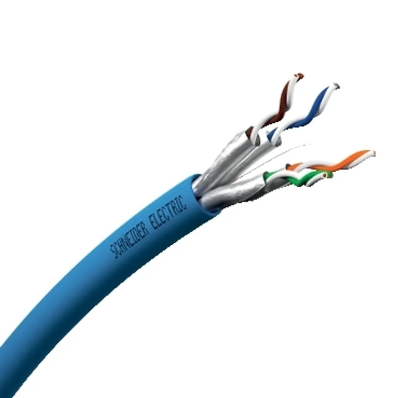 Copper LAN Cable, Actassi, U/FTP, 2x4P, Cat6A, Euroclass D, 550MHz, LSZH, 500m