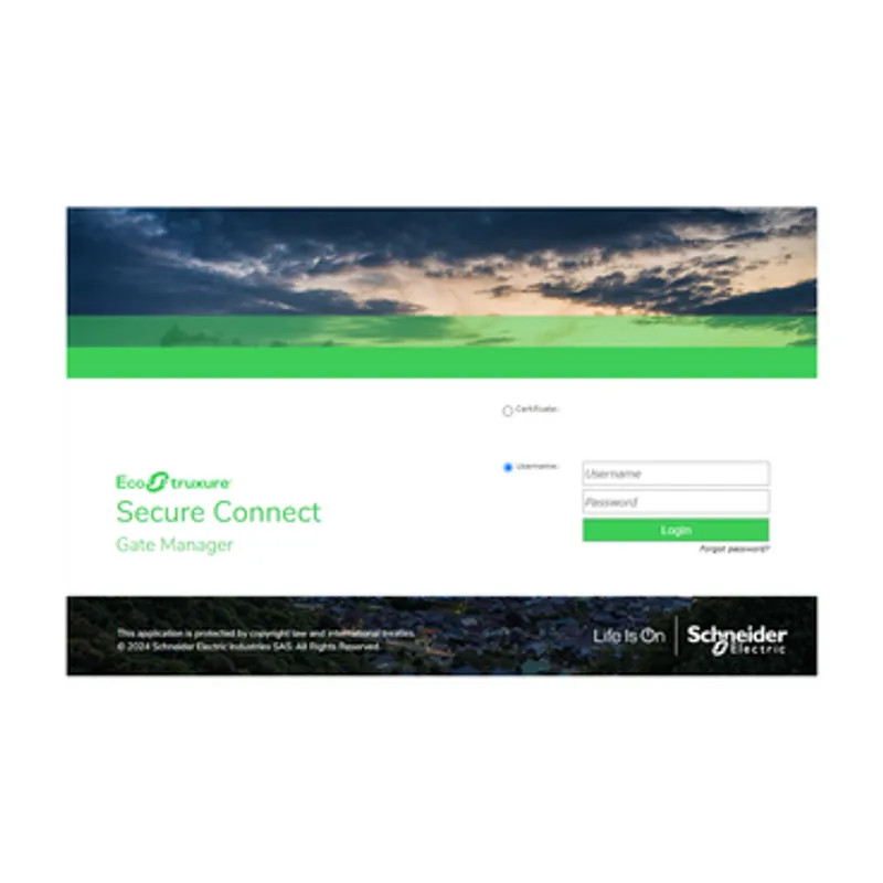 license, EcoStruxure Secure Connect, temporary, 12 months, cloud, essential package