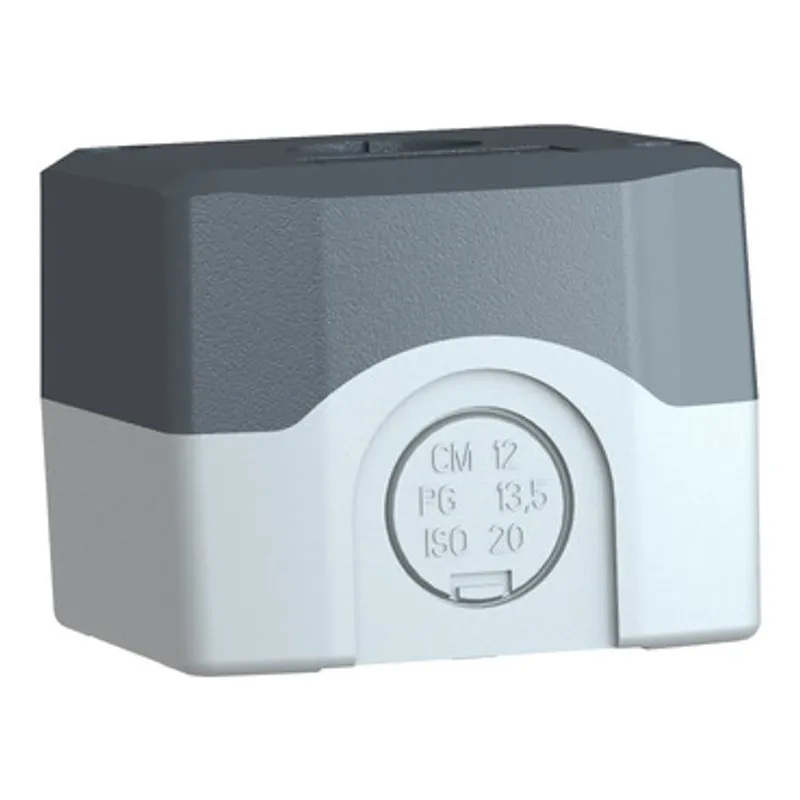 Empty control station, Harmony XALD, XALK, plastic, dark grey lid, for push button 22mm, 1 cut out — photo 5 of 12