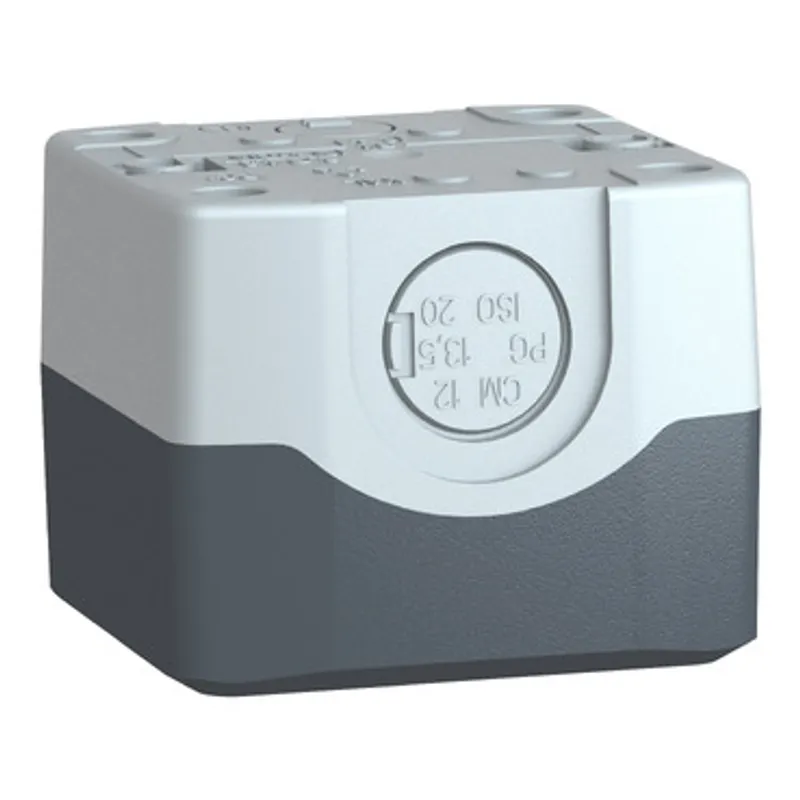 Empty control station, Harmony XALD, XALK, plastic, dark grey lid, for push button 22mm, 1 cut out — photo 6 of 12