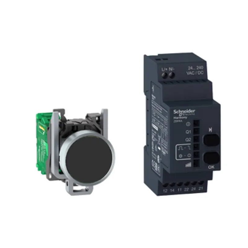 Wireless push button and configurable receiver, Harmony XB5R, Harmony XB4, with 10 colored caps, metal, 22mm, 24...240V AC DC — photo 1 of 7