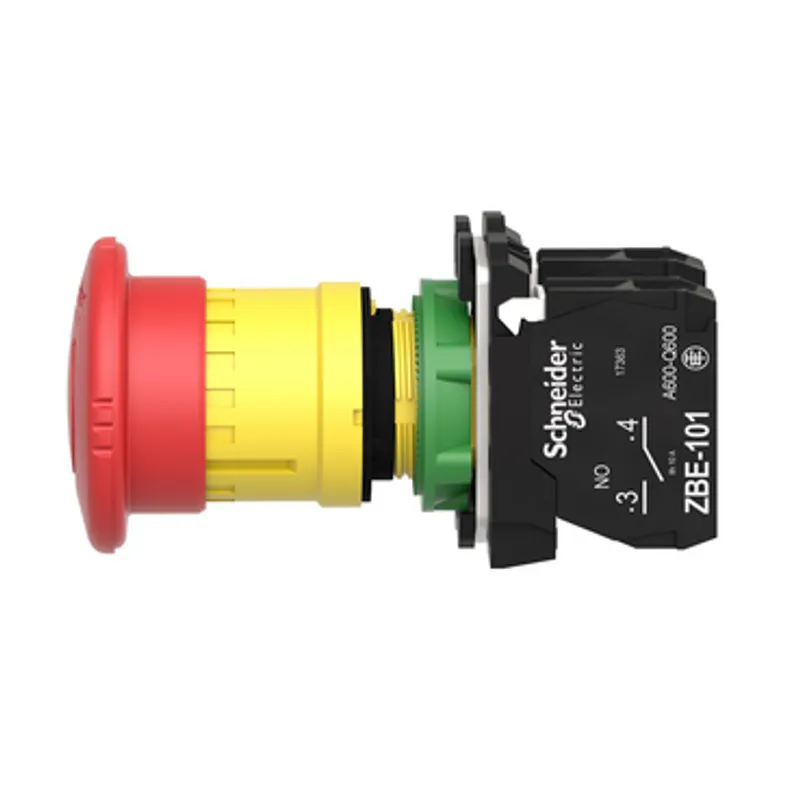 Emergency stop switching off, Harmony XB5, plastic, red mushroom 40mm, 22mm, trigger latching turn to release, 1NO+1NC — photo 6 of 11