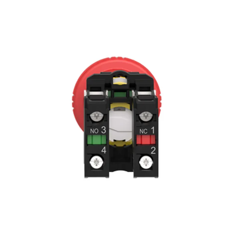 Emergency stop switching off, Harmony XB5, plastic, red mushroom 40mm, 22mm, trigger latching turn to release, 1NO+1NC — photo 7 of 11