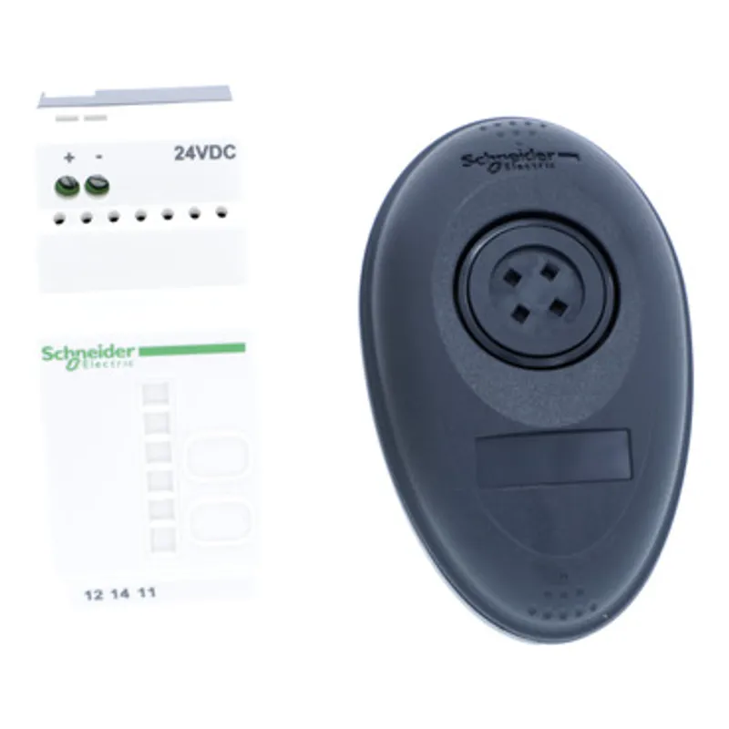Pack with 1 wireless and batteryless push button +1 non configurable receiver + 1 set of caps, Harmony XB5, plastic, 22mm, 24V DC — photo 9 of 13