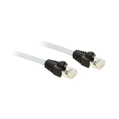 Modbus serial link for XBT terminal - L = 10 m - 2 males RJ45