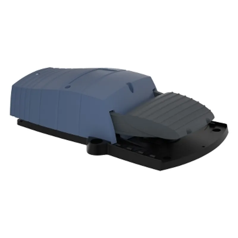 Single foot switch, Harmony XPE, plastic, blue, without cover, 1 step, 1 contact 1NC+NO, IP66 — photo 1 of 9
