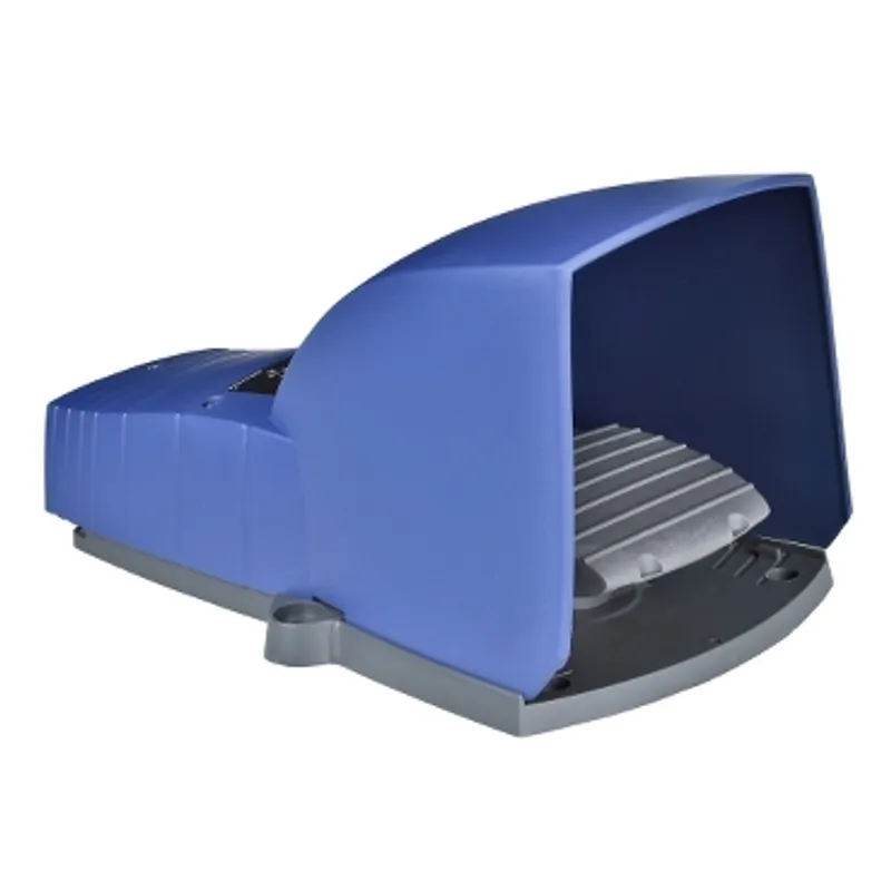 Single foot switch, Harmony XPE, plastic, blue, with cover, 1 step, 1 contact 1NC+NO, IP66 — photo 1 of 9
