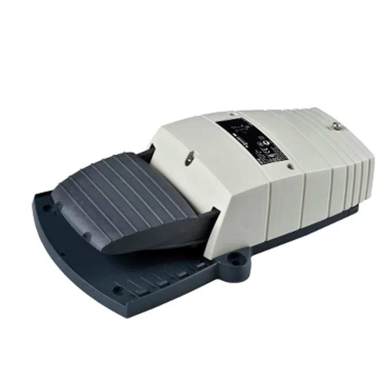 Single foot switch, plastic, Harmony XPE, grey, without cover, 1 step, 1 contact 1NC+NO, IP66 — photo 1 of 2