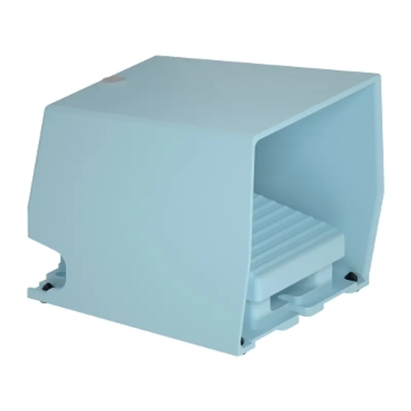 Single foot switch, Harmony XPE, metal, blue, with cover, trigger mechanism, 1 step, 1 contact 1NC+NO, IP66 — photo 1 of 9