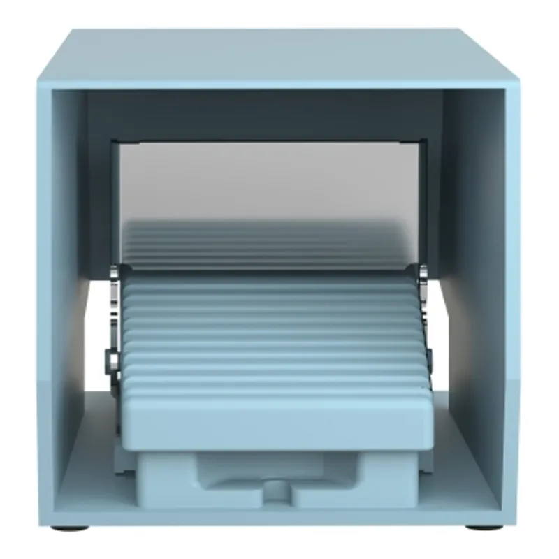 Single foot switch, Harmony XPE, metal, blue, with cover, trigger mechanism, 2 steps, 2 contacts 1NC+NO, IP66 — photo 6 of 9