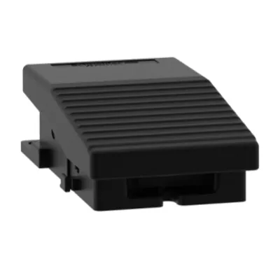 Foot switch, Harmony XPE, metal, black, IP66, without cover, 1NC + 1NO