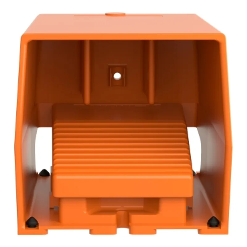Single foot switch, Harmony XPE, metal, orange, with cover, 2 steps, 2 contacts 1NC+NO, IP66 — photo 8 of 9