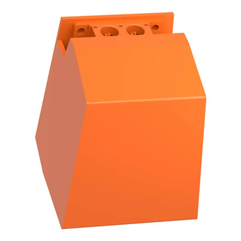 Single foot switch, Harmony XPE, metal, orange, with cover, trigger mechanism, 2 steps, 2 contacts 1NC+NO, IP66 — photo 3 of 9