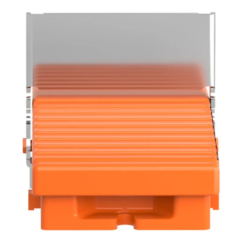 Single foot switch, Harmony XPE, metal, orange, without cover, trigger mechanism, 1 step, 1 contact 1NC+NO, IP66 — photo 2 of 8