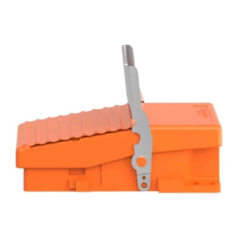 Single foot switch, Harmony XPE, metal, orange, without cover, trigger mechanism, 1 step, 1 contact 1NC+NO, IP66 — photo 4 of 8