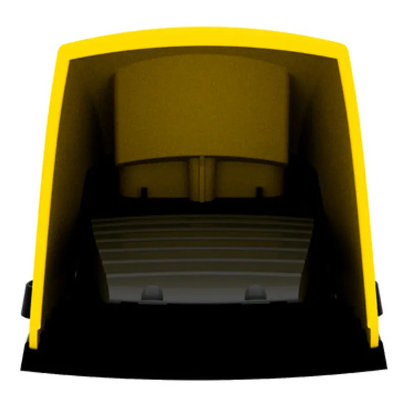 Single foot switch, Harmony XPE, plastic, yellow, with cover, trigger mechanism, 1 step, 1 contact 1NC+NO, IP55 — photo 3 of 7