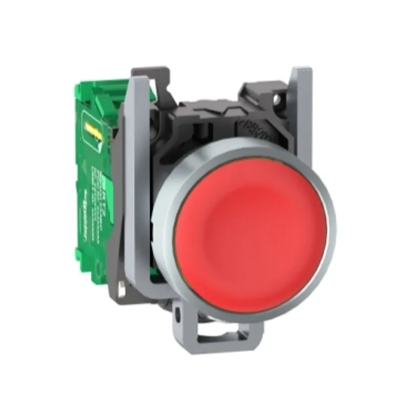 Wireless and batteryless transmitter, Harmony XB5R, push button, metal, red, 22mm, spring return — photo 1 of 12