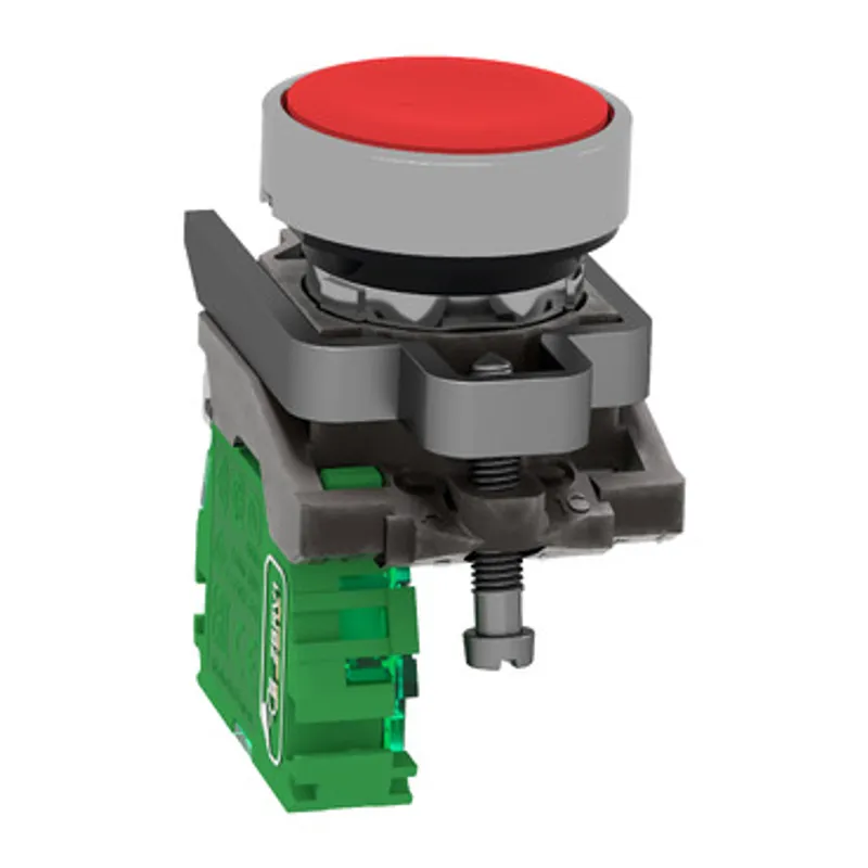 Wireless and batteryless transmitter, Harmony XB5R, push button, metal, red, 22mm, spring return — photo 6 of 12