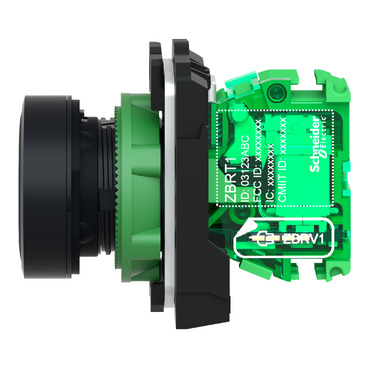 Wireless and batteryless transmitter, Harmony XB5R, push button, plastic, black, 22mm, spring return — photo 8 of 14