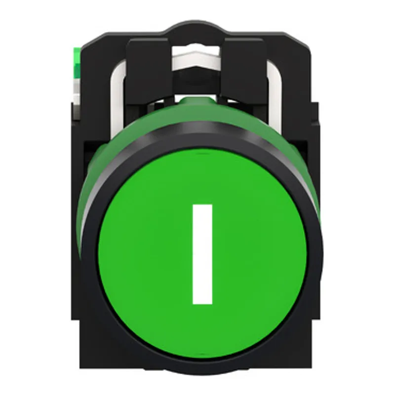 Wireless and batteryless transmitter, Harmony XB5R, push button, plastic, green, 22mm, spring return, marked I — photo 8 of 14