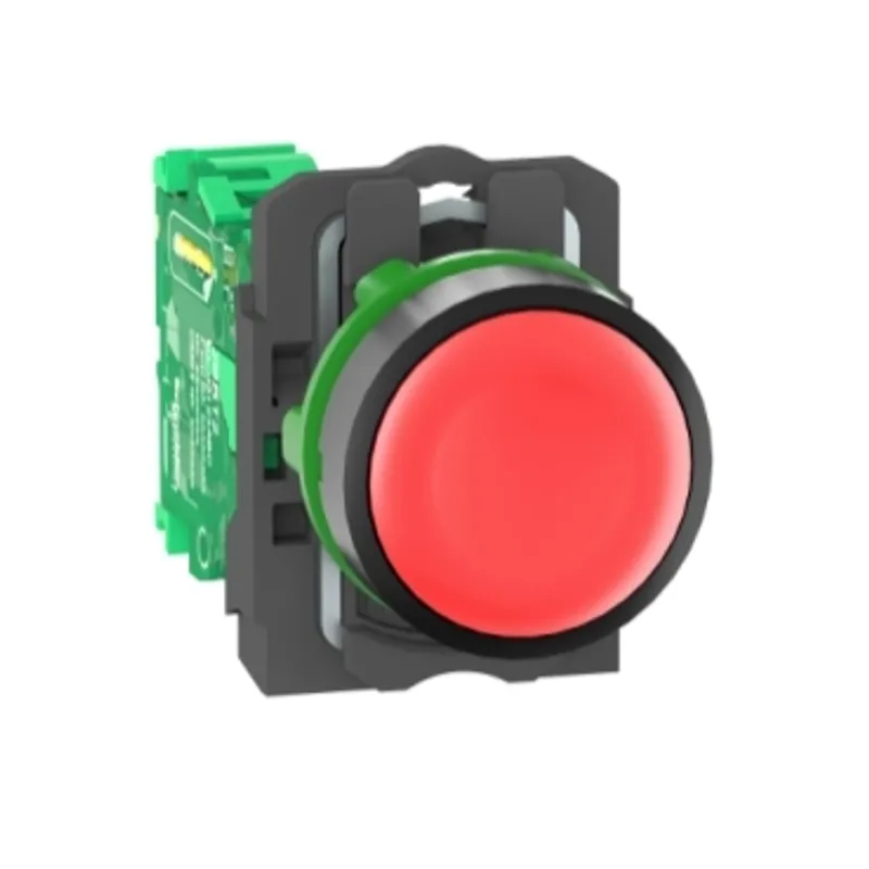 Wireless and batteryless transmitter, Harmony XB5R, push button, plastic, red, 22mm, spring return — photo 1 of 14