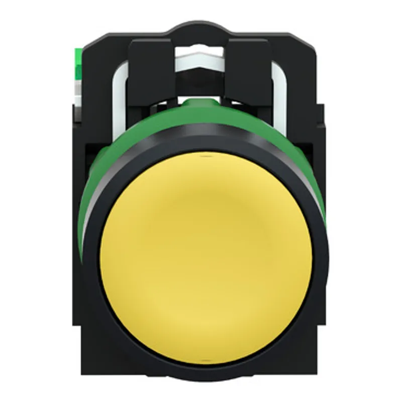 Wireless and batteryless transmitter, Harmony XB5R, push button, plastic, yellow, 22mm, spring return — photo 9 of 14