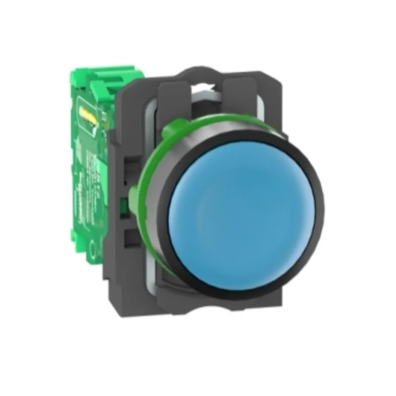 Wireless and batteryless transmitter, Harmony XB5R, push button, plastic, blue, 22mm, spring return — photo 1 of 14