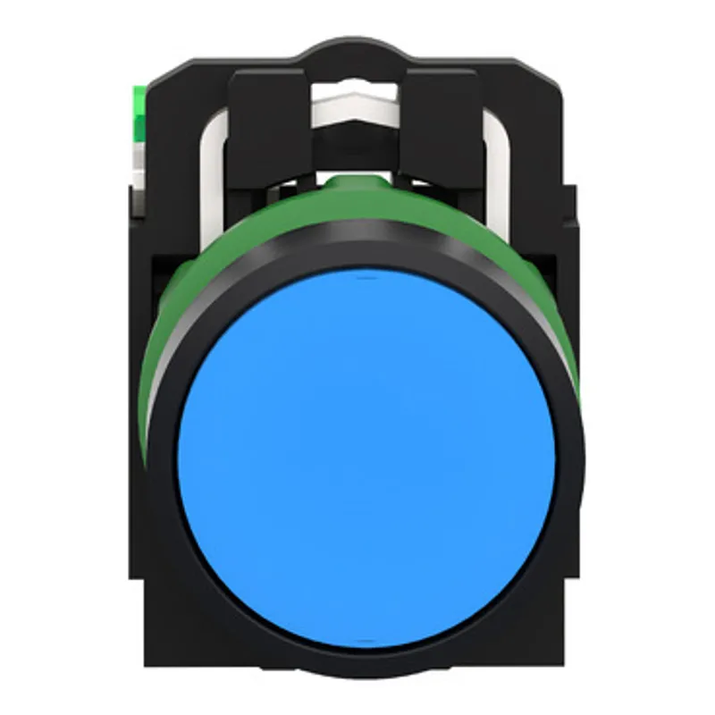 Wireless and batteryless transmitter, Harmony XB5R, push button, plastic, blue, 22mm, spring return — photo 9 of 14