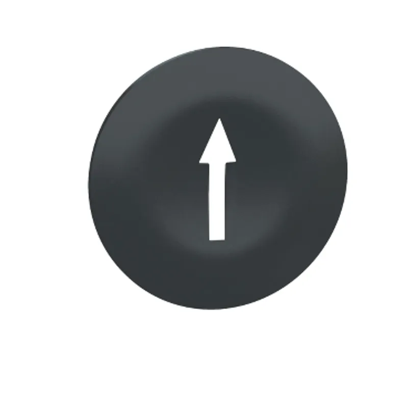 Cap for multiple-headed push button, Harmony XB4, wireless, plastic, black, 22mm, white marked arrow