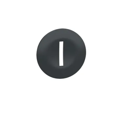black cap marked I for rectangular multiple-headed pushbutton 22mm