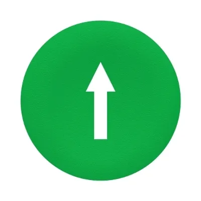 green cap marked arrow for rectangular multiple-headed pushbutton 22mm