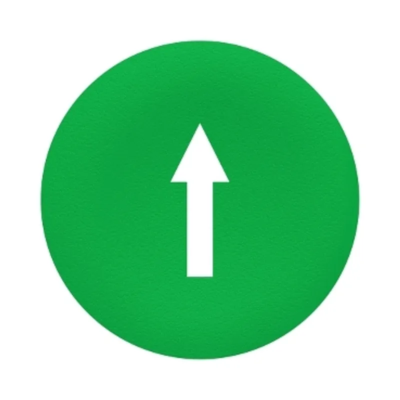 green cap marked arrow for rectangular multiple-headed pushbutton 22mm
